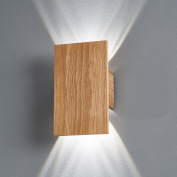 Fischer & Honsel SHINE-WOOD Wandleuchte LED Naturfarben, 4-flammig