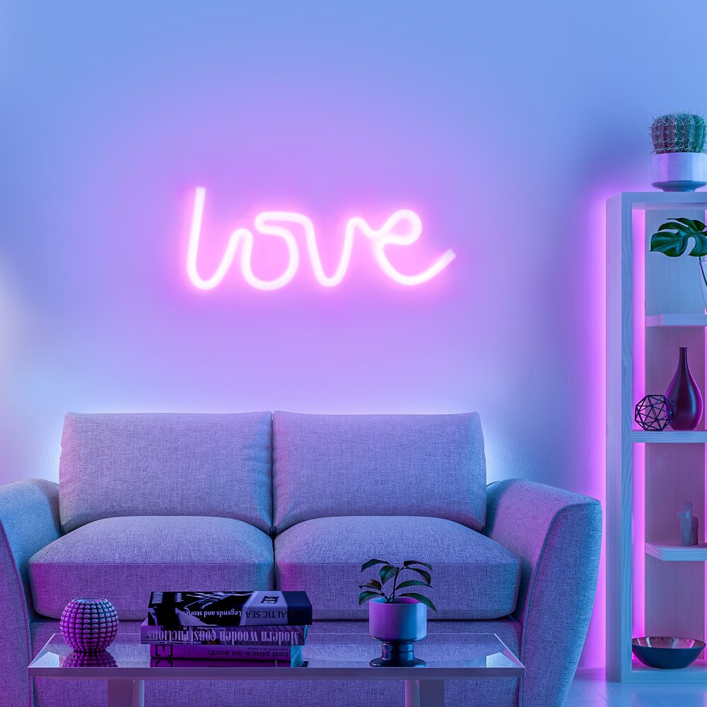 Leuchten Direkt NEON-LOVE Dekoleuchte LED Pink, 1-flammig main product photo