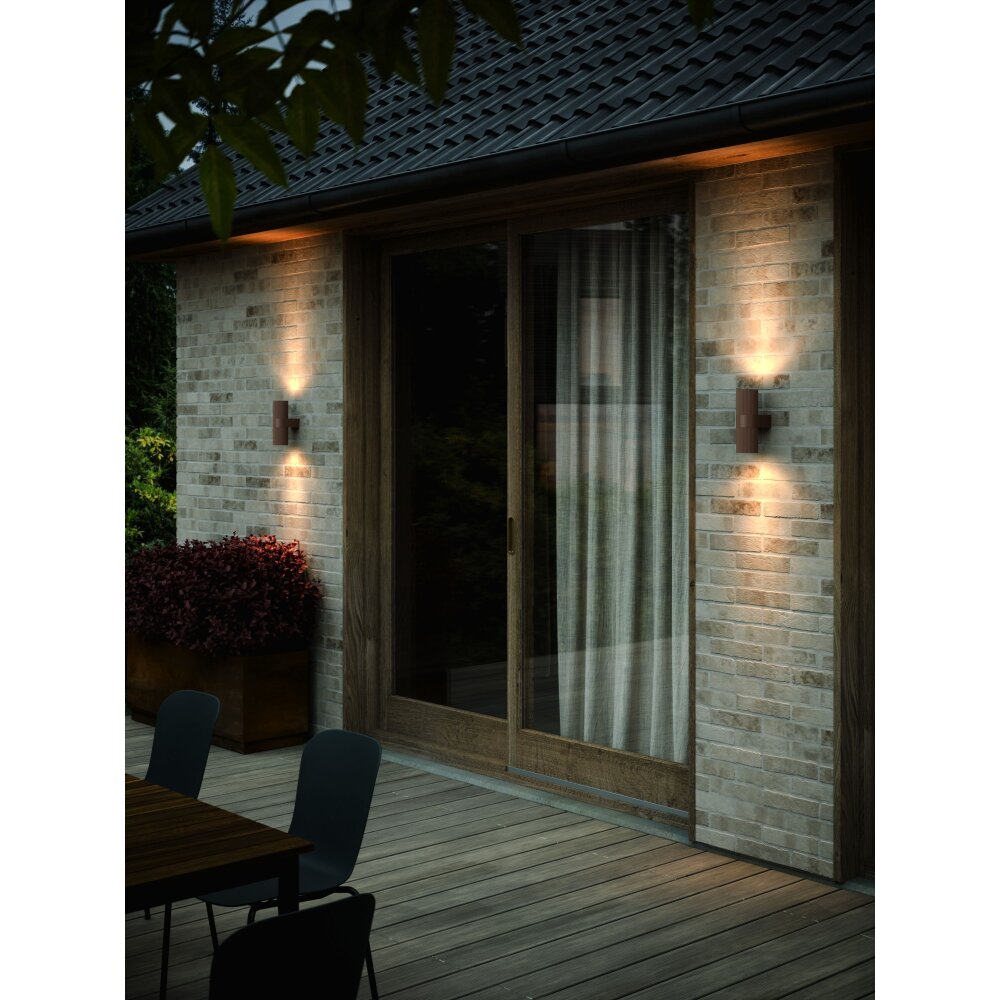 Nordlux KYKLOP Außenwandleuchte Rostfarben, 2-flammig main product photo