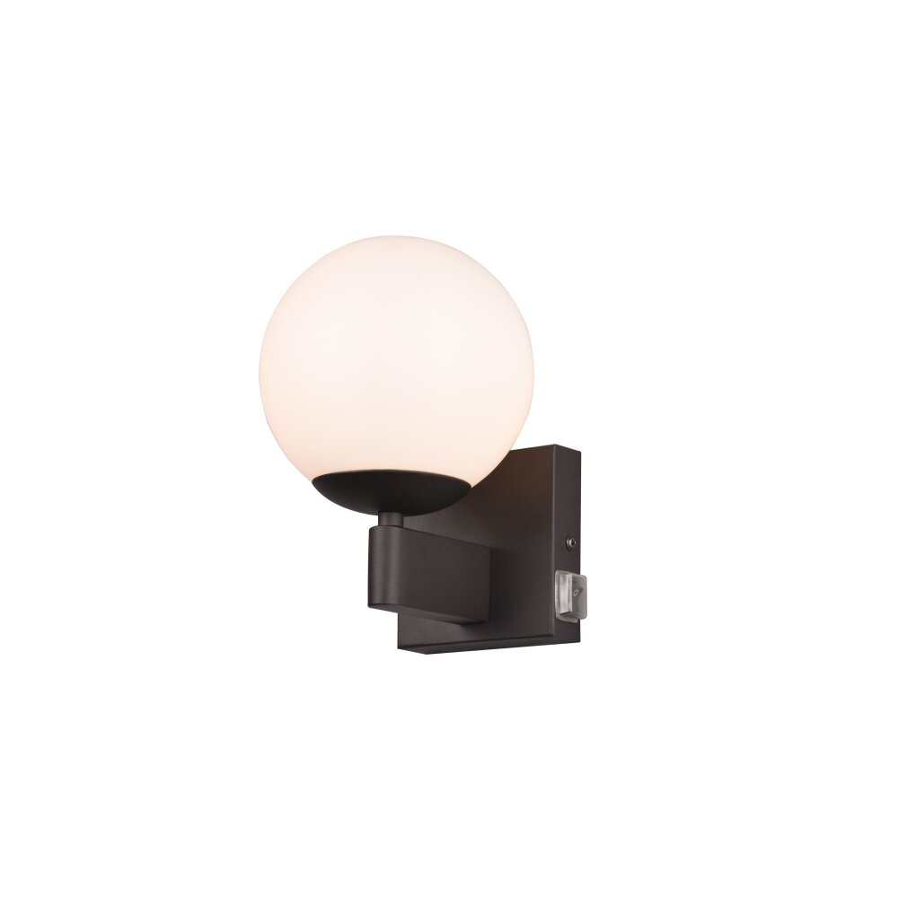 Trio KULA Wandleuchte Schwarz, 1-flammig main product photo