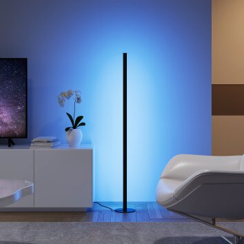 Reality TENDO Stehleuchte LED Schwarz, 1-flammig, Fernbedienung, Farbwechsler