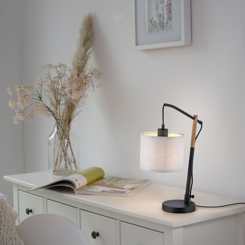 Leuchten Direkt GREEN SOFIE Tischleuchte Naturfarben, Schwarz, 1-flammig main product photo