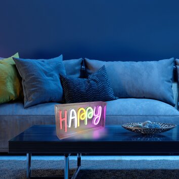 Leuchten Direkt NEON-HAPPY Dekoleuchte LED Transparent, Klar, 1-flammig