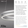 Paul Neuhaus PURE E-LOOP Pendelleuchte LED Silber, 2-flammig, Fernbedienung