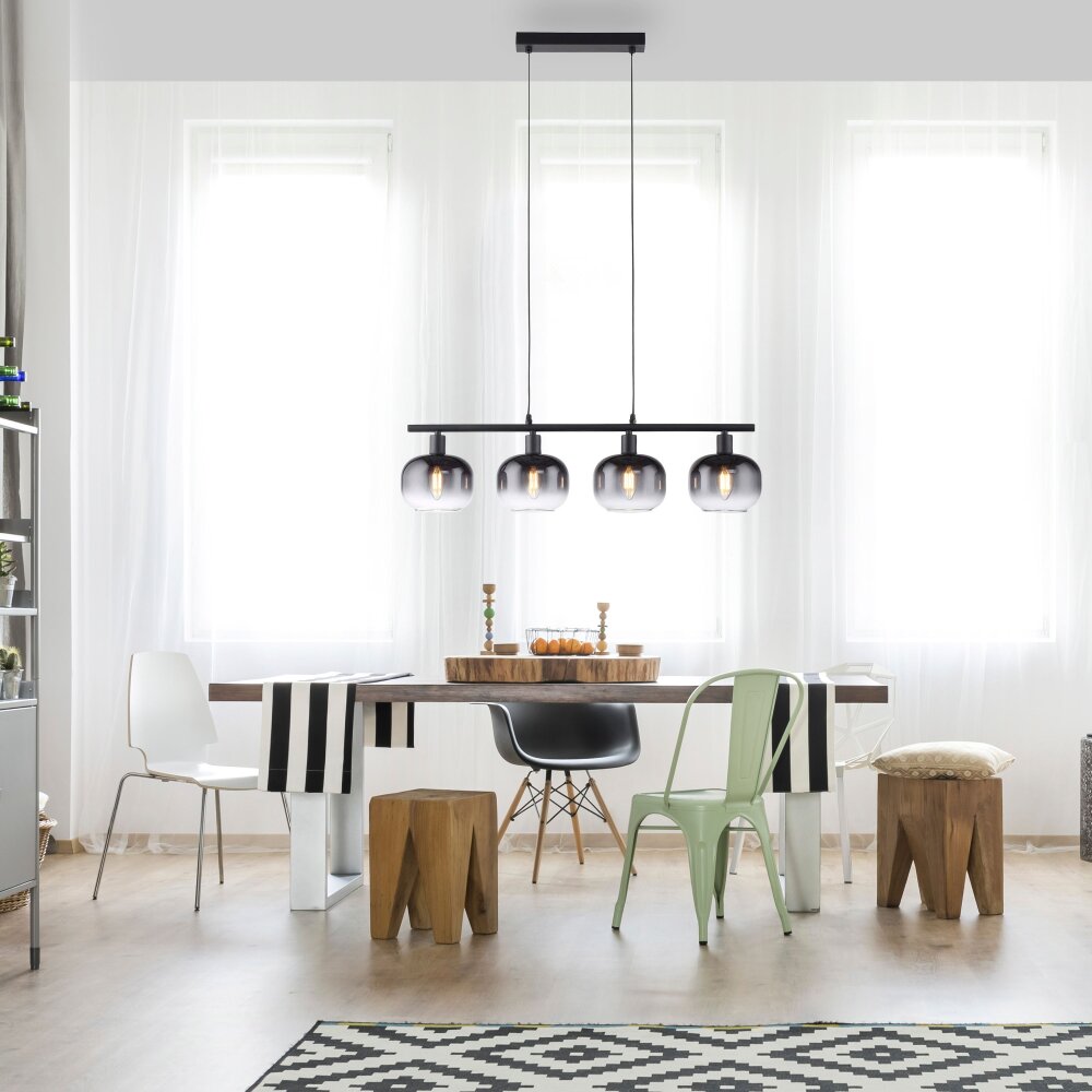 Leuchten Direkt ZEA Pendelleuchte Schwarz, 4-flammig main product photo