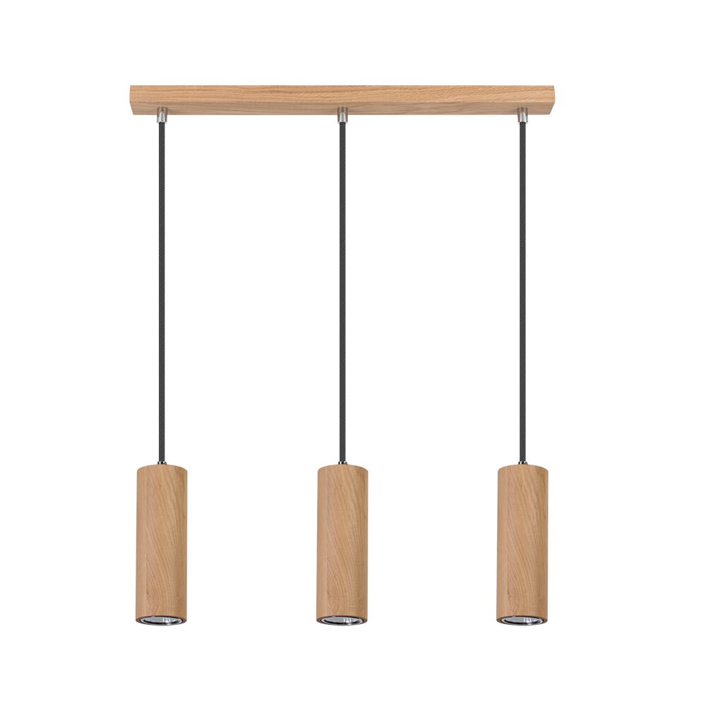 Chuquis Pendelleuchte LED Naturfarben, Schwarz, 3-flammig main product photo