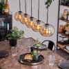 Apedo Hängeleuchte Glas 20cm Bernsteinfarben, 5-flammig