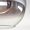 Koyoto Deckenleuchte Glas 20 cm Naturfarben, Schwarz, 4-flammig