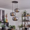 Apedo Hängeleuchte Glas 30cm Rauchfarben, 3-flammig