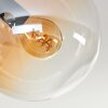 Gastor Deckenleuchte Glas 15 cm Bernsteinfarben, Klar, Schwarz, 3-flammig