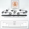 Gastor Hängeleuchte Glas 15 cm Bernsteinfarben, 5-flammig