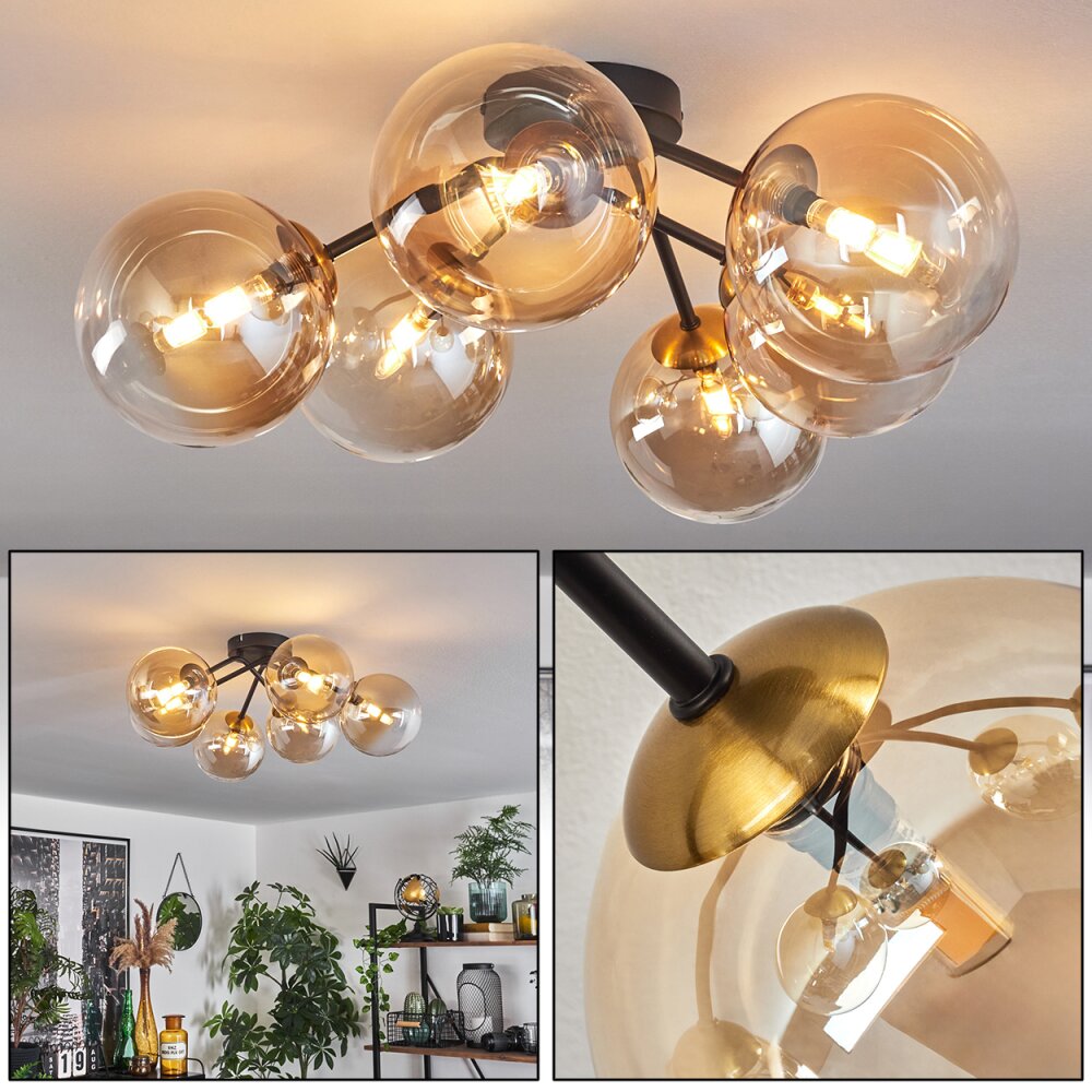 Chehalis Deckenleuchte Gold, Schwarz, 6-flammig main product photo
