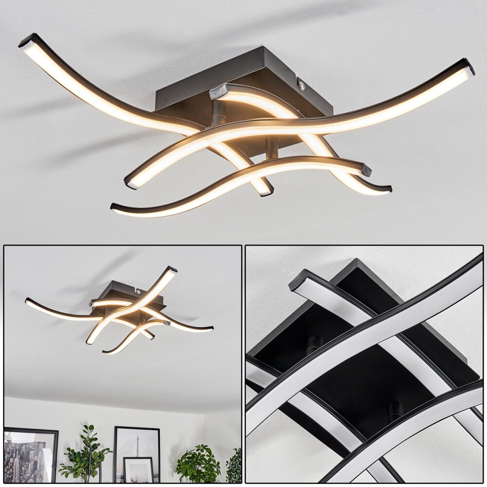 Casais Deckenleuchte LED Schwarz, 4-flammig main product photo