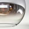 Koyoto Deckenleuchte Glas 20 cm Chrom, Klar, Rauchfarben, 4-flammig