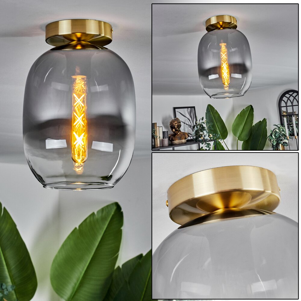Apedo Deckenleuchte Glas 20 cm Messing, 1-flammig main product photo
