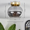 Apedo Deckenleuchte Glas 20 cm Messing, 1-flammig