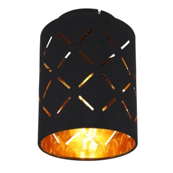 Globo CLARKE Deckenleuchte Gold, Schwarz, 1-flammig