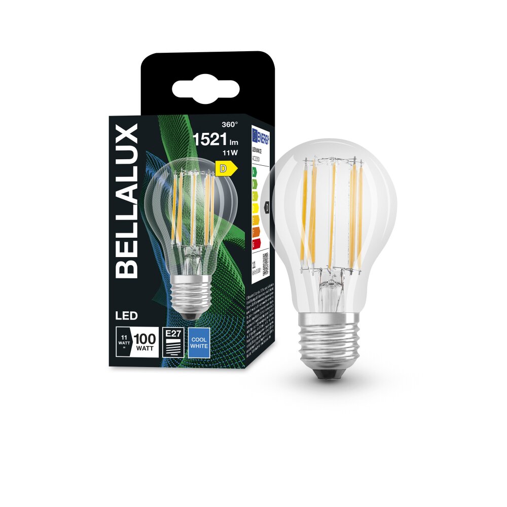 BELLALUX® LED E27 11 Watt 4000 Kelvin 1521 Lumen Transparent, Klar, 1-flammig main product photo