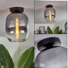 Apedo Deckenleuchte Glas 20 cm Klar, Rauchfarben, 1-flammig