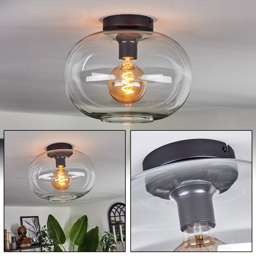 Apedo Deckenleuchte Glas 30cm Klar, 1-flammig main product photo