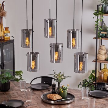 Parane Hängeleuchte Glas 15cm Rauchfarben, 6-flammig