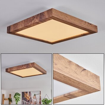 Bealeton Deckenleuchte LED Braun, Holzoptik, 1-flammig