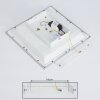 Farc LED Panel Silber, 1-flammig