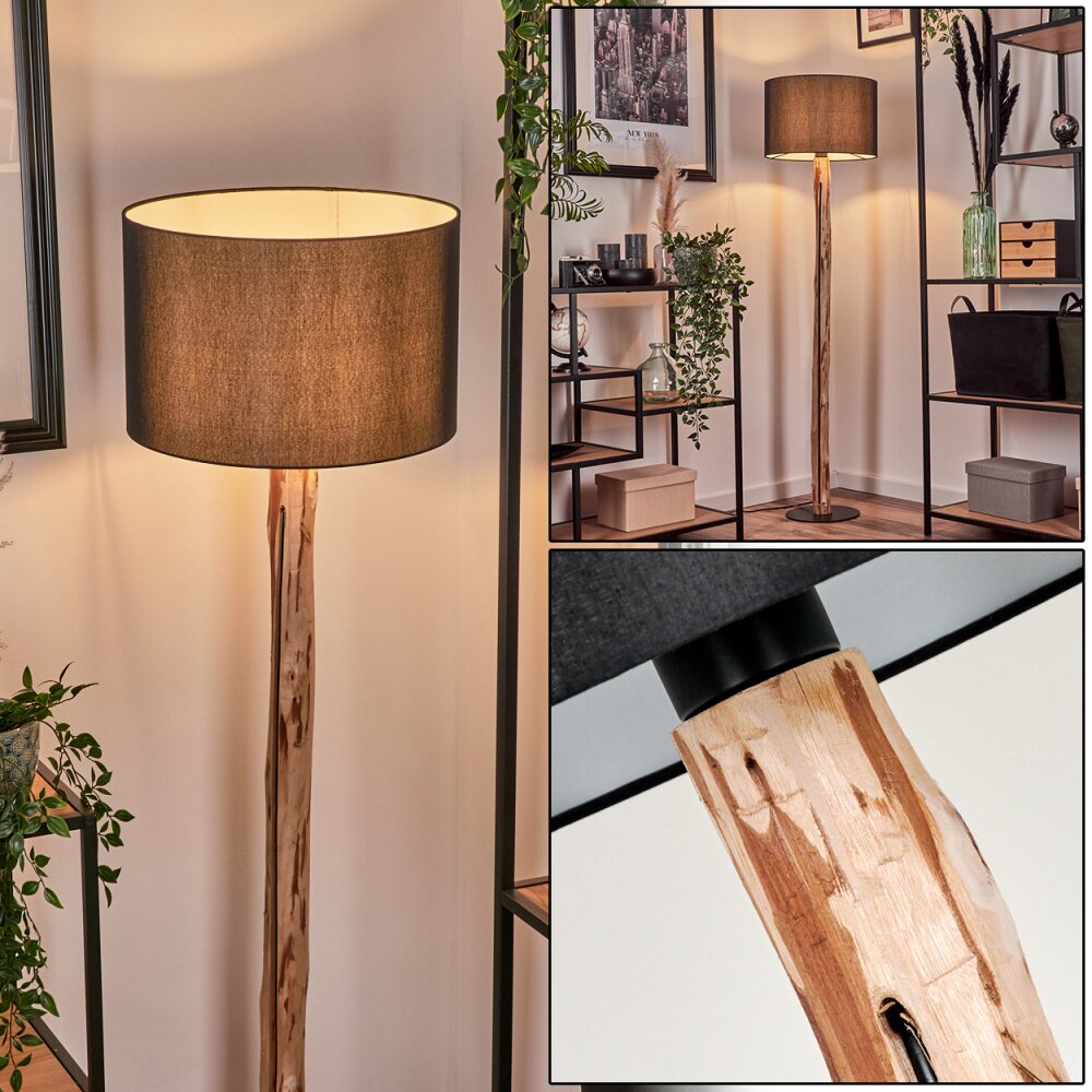 Soungou Stehleuchte Naturfarben, Schwarz, 1-flammig main product photo
