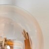 Chehalis Wandleuchte Glas 10 cm, 12 cm Bernsteinfarben, 3-flammig