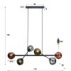 Molucule Pendellleuchte Anthrazit, 6-flammig