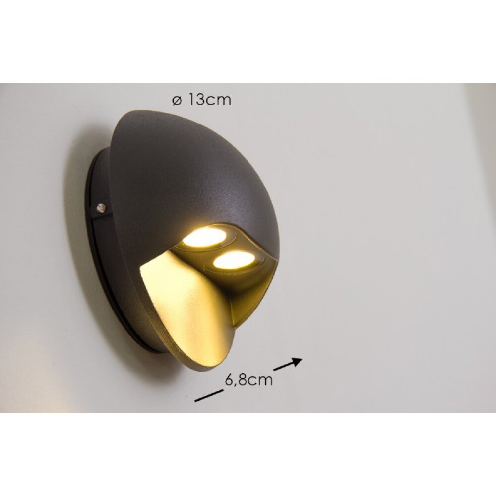 Globo ELARA Außenwandleuchte LED Grau, 2-flammig main product photo