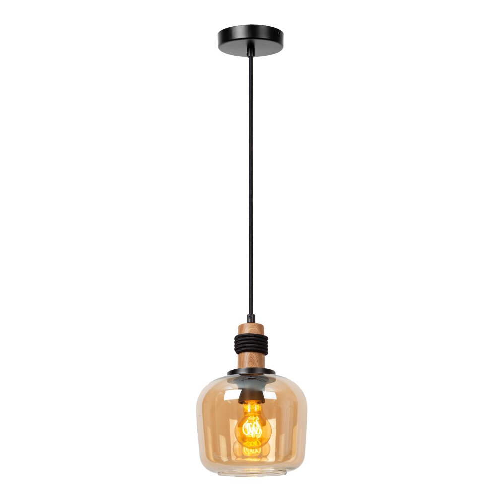 Lucide ILONA Pendelleuchte Schwarz, 1-flammig main product photo