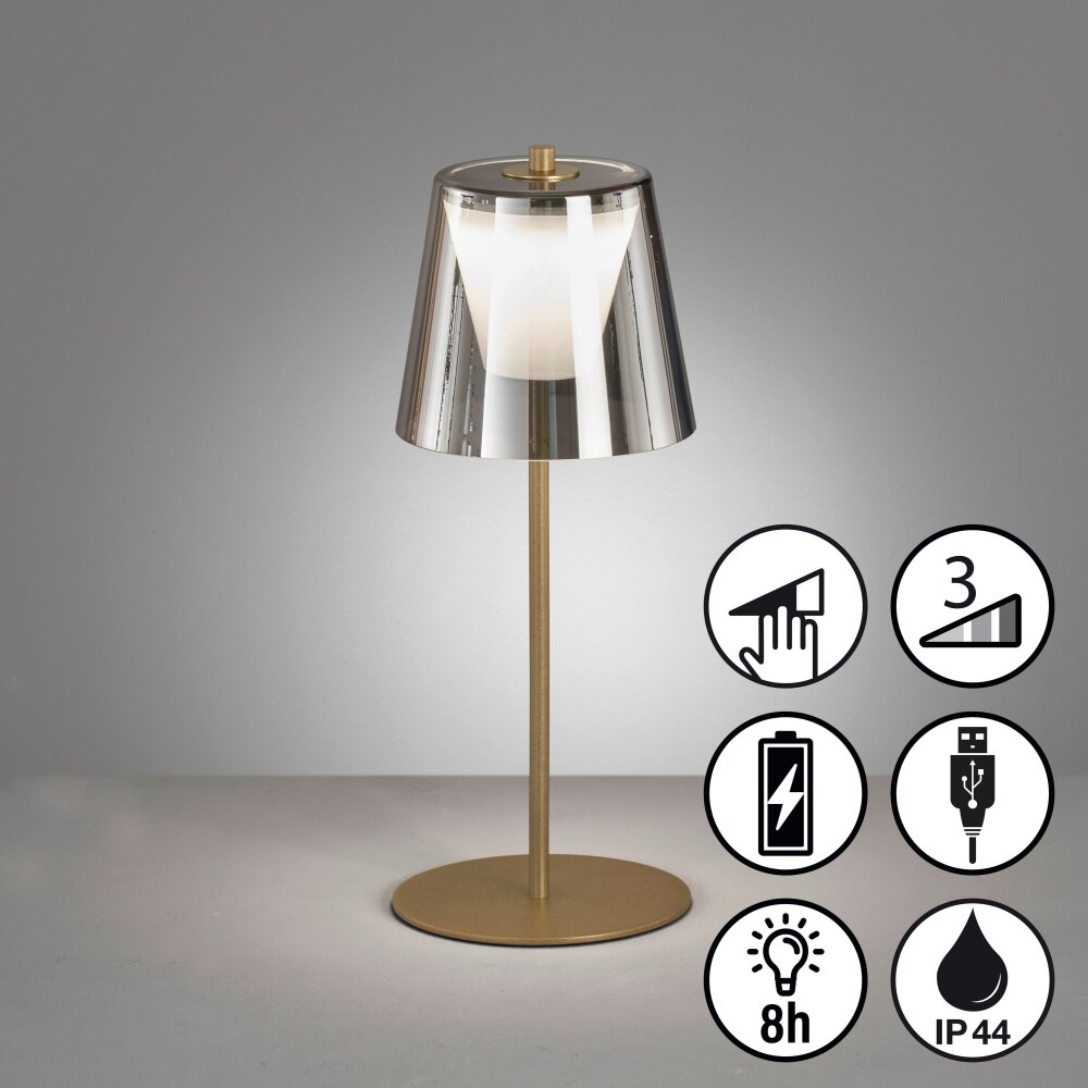 FHL easy Marbella Tischleuchte LED Gold, 1-flammig main product photo