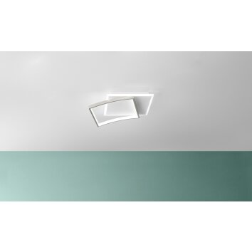 Lutec OVEST Deckenleuchte LED Silber, Weiß, 1-flammig