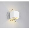Reality TALENT Außenwandleuchte LED Weiß, 2-flammig, Bewegungsmelder