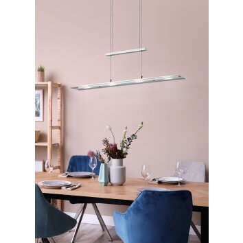 Reality MILOS Pendelleuchte LED Nickel-Matt, 4-flammig