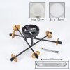 Chehalis Deckenleuchte Glas 12 cm, 15 cm Gold, Schwarz, 6-flammig