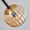 Chehalis Deckenleuchte Glas 10 cm Gold, Schwarz, 8-flammig