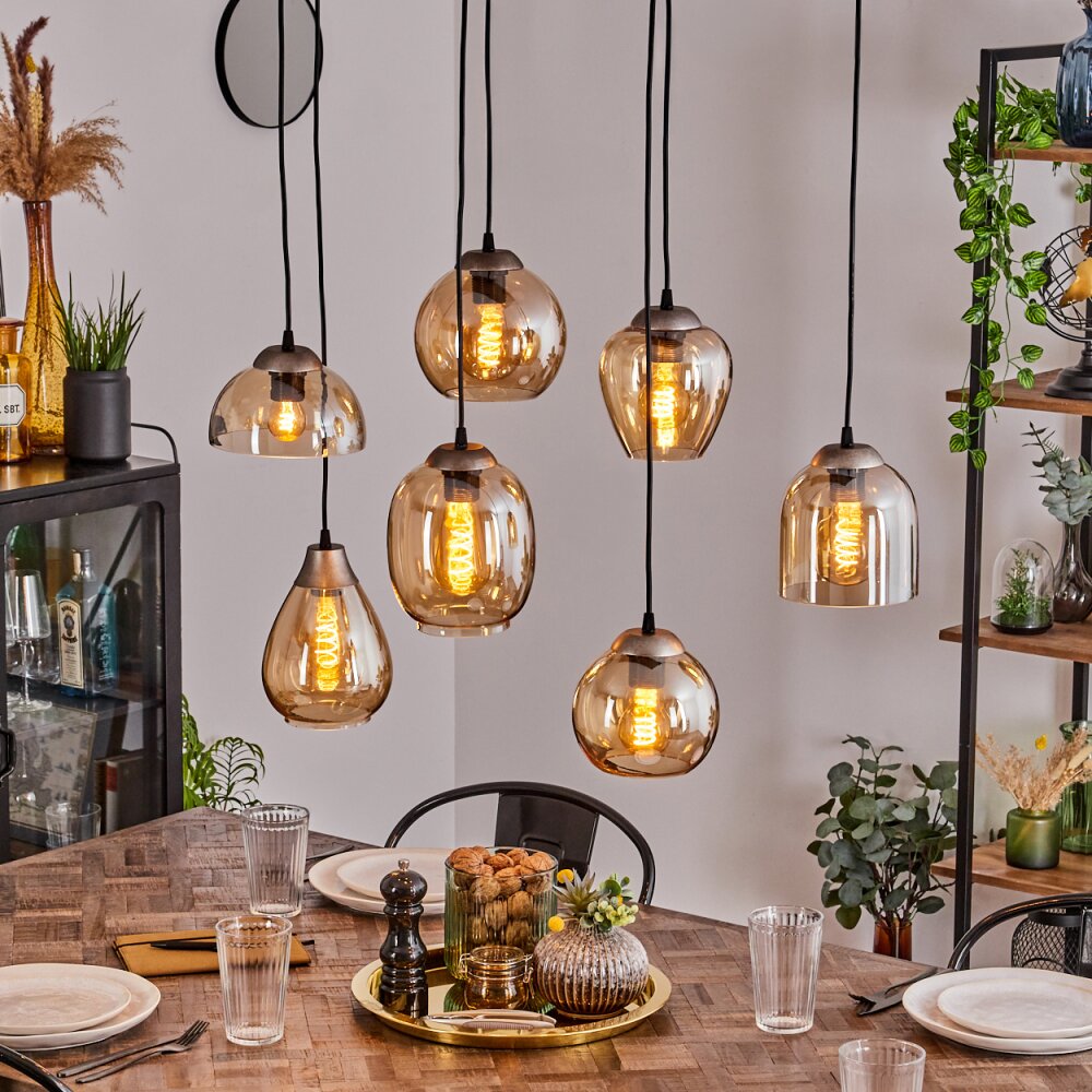 Echallens Hängeleuchte Silber, 7-flammig main product photo