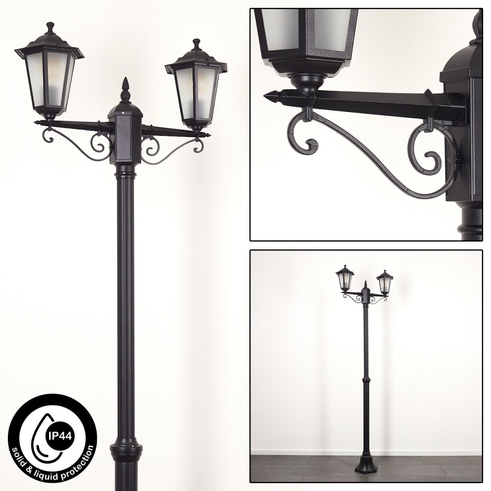 Loria Kandelaber Schwarz, 2-flammig main product photo