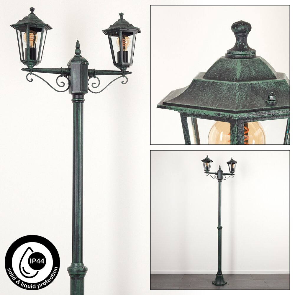 Loria Kandelaber Grün, Schwarz, 2-flammig main product photo