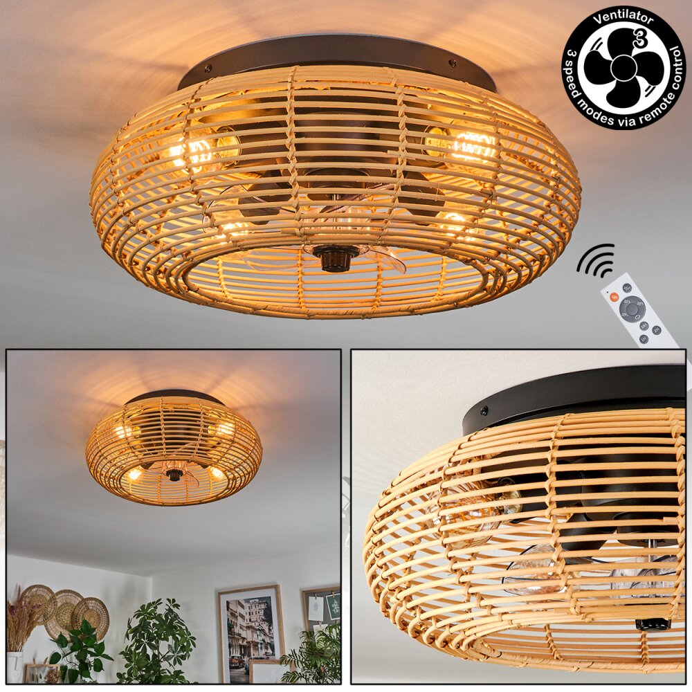 Mulstrand Deckenventilator 50 cm Schwarz, 4-flammig main product photo