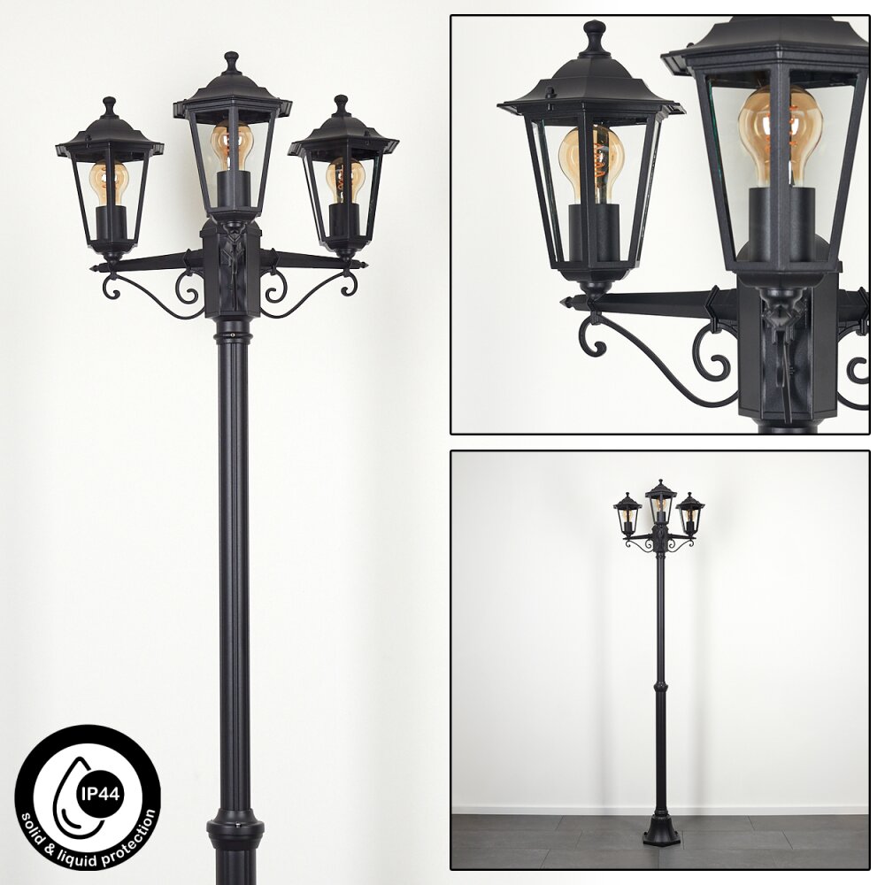 Loria Kandelaber Schwarz, 3-flammig main product photo