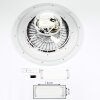 Terradura   Deckenventilator LED Chrom, Weiß, 1-flammig, Fernbedienung