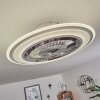 Terradura   Deckenventilator LED Chrom, Weiß, 1-flammig, Fernbedienung