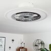 Terradura   Deckenventilator LED Chrom, Weiß, 1-flammig, Fernbedienung