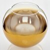 Lampenschirm aus Glas Koyoto Ersatzglas 30 cm Gold, Klar