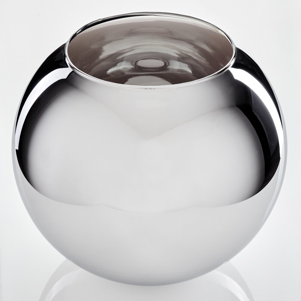Glaslampenschirm Koyoto Ersatzglas 30 cm Chrom, Rauchfarben main product photo