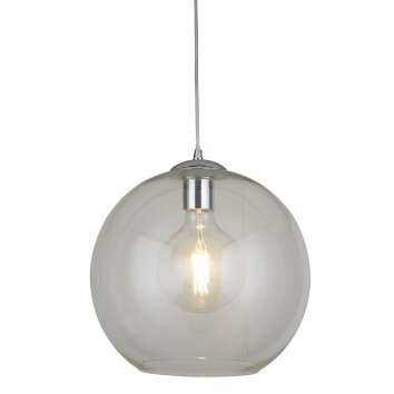 Searchlight BALLS Pendelleuchte Chrom, Transparent, Klar, 1-flammig