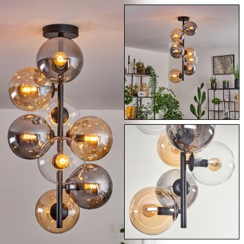Gastor Deckenleuchte Glas 15 cm Bernsteinfarben, Klar, Rauchfarben, 8-flammig Gastor Deckenleuchte Glas 15 cm Bernsteinfarben, Klar, Rauchfarben, 8-flammig